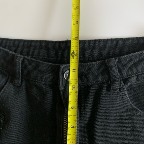 Shein Jeans Mens 30x32 Black Distressed Baggy Punk Rock Thrashed Skater Worn - Picture 12 of 13